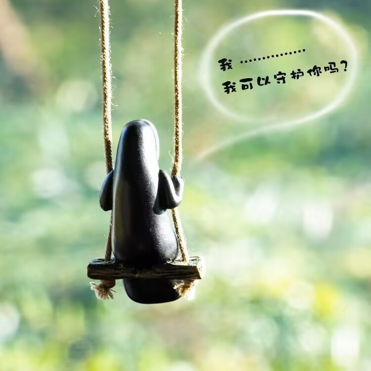 Colgante de coche para hombre sin rostro, colgante de talismán de seguridad, colgante de coche para mujer, espejo retrovisor del coche, decoración linda del coche