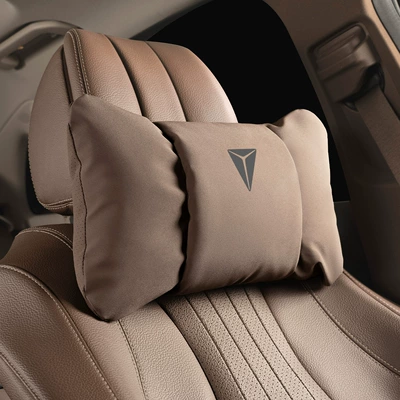 Suitable for Car Dark Blue S7 Seat Headrest Sl03 Car S05 Neck Pillow Cushion G318 Lumbar Support S07 Cushion L07 (Headrest) - butterfly-style-chestnut-brown-dark-blue-headrest-set