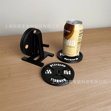跨境爆款Weight Plate Coaster Set holder防滑饮料重量杯垫圣诞