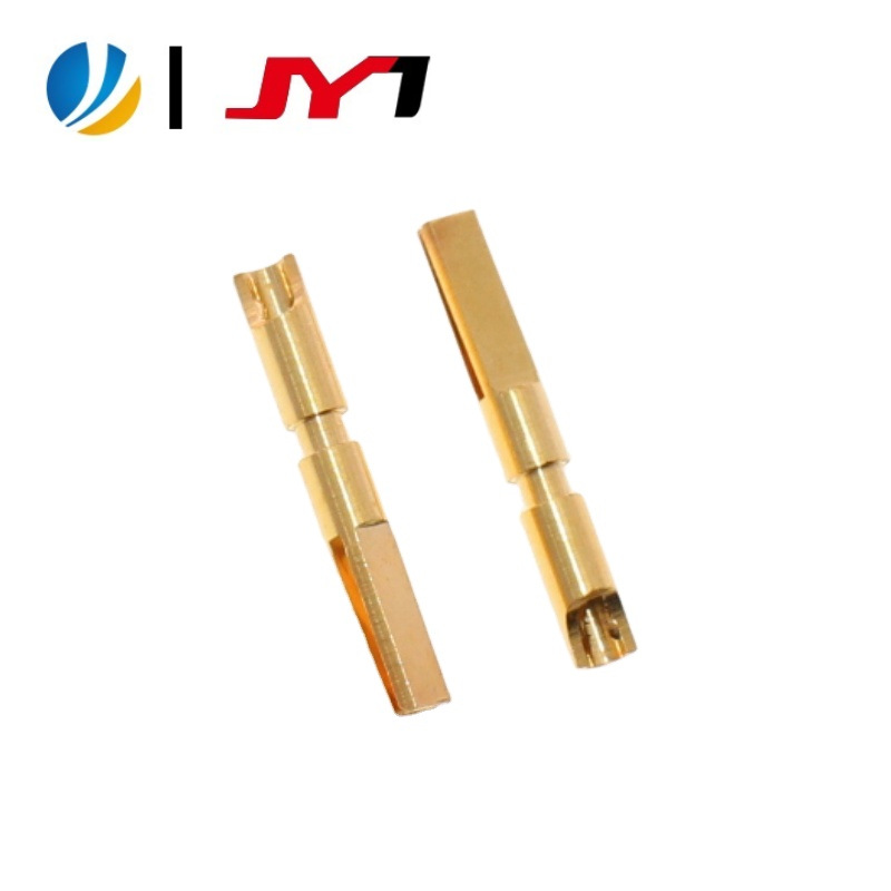 聚盈厂家直销H62黄铜镀金电源线插头医疗航空插针端子