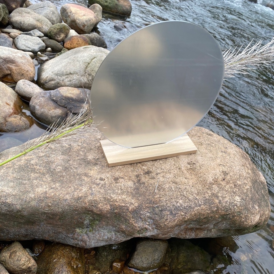 小红书油画手作DIY 圆镜不规则化妆镜异形台式镜亚克力镜工厂直