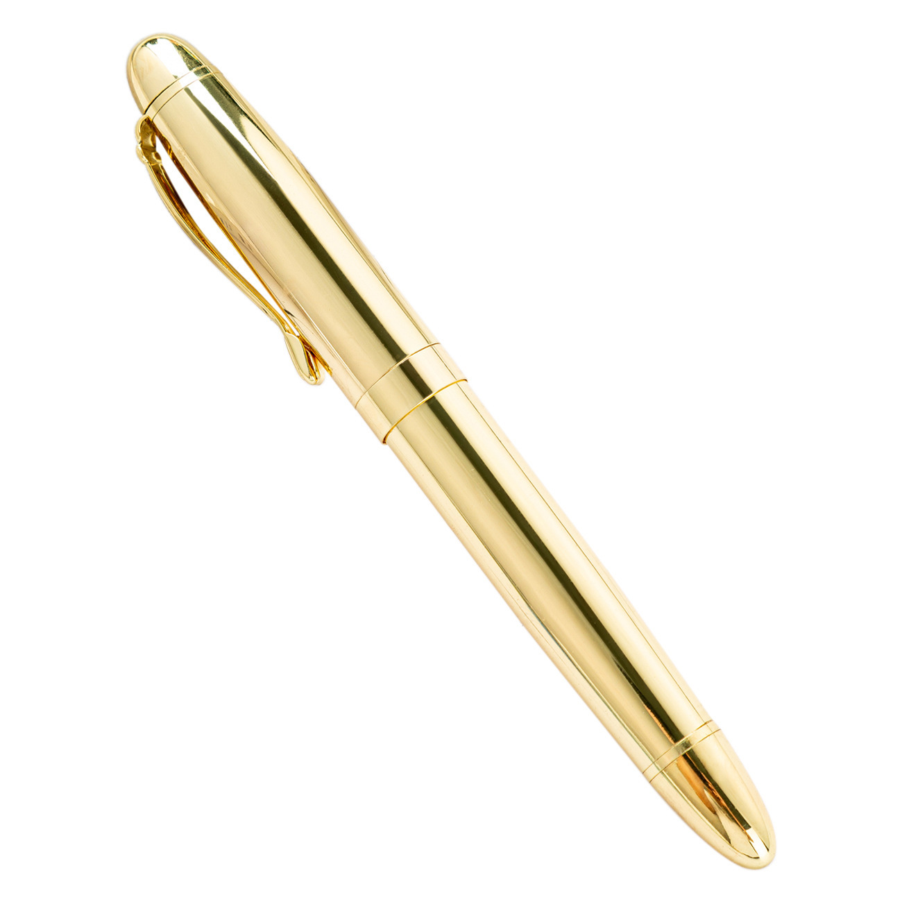 Pluma de firma de metal dorado en stock mayorista impresa logotipo de caja dorada pluma de metal pluma de regalo