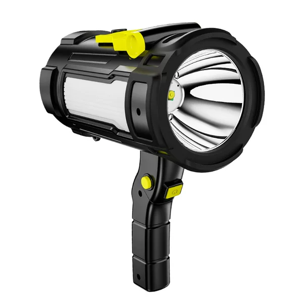 LED rechargeable hand-held searchlight spotlight gun-type strong light hand-held flashlight with side lamp horse running lamp bracket