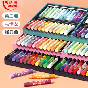 Ma Peide Heavy Color Oil Painting Stick Soft Morandi 24 Color Set Macaron 36 Color Art Student Special Crayon