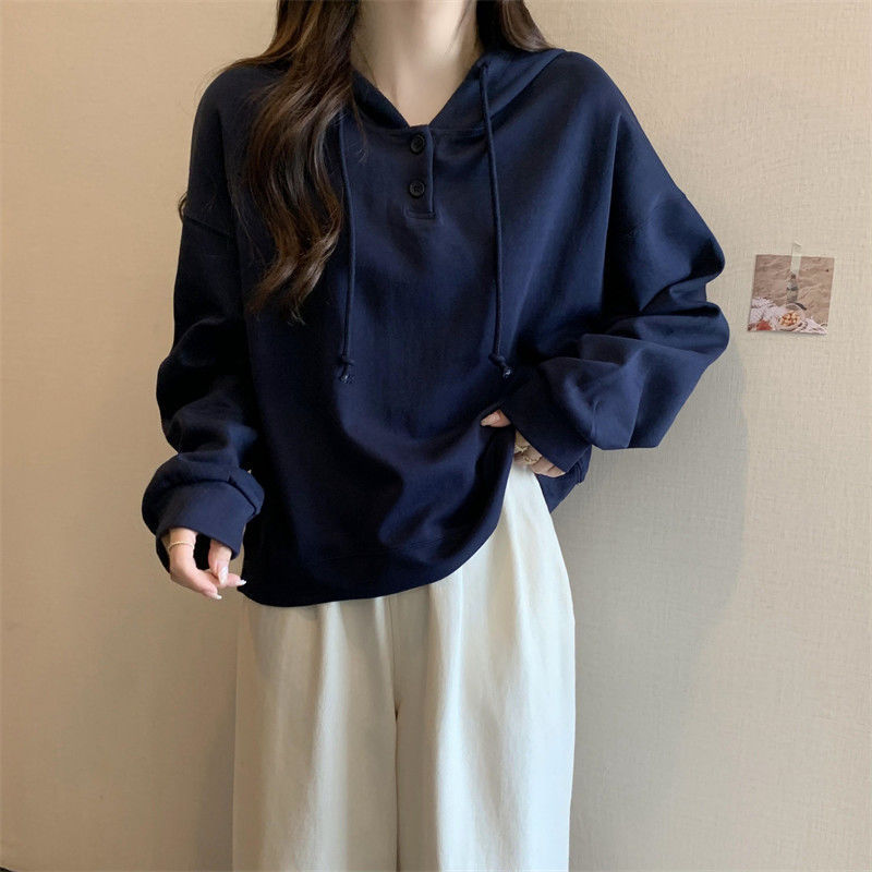 早秋ins超火连帽卫衣女秋装韩版宽松百搭薄款洋气时尚学生上衣|undefined