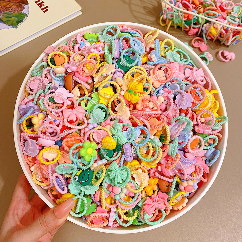 儿童啾啾小皮筋可爱不伤发宝宝拇指发圈女童扎小卡通头绳小号发绳|undefined