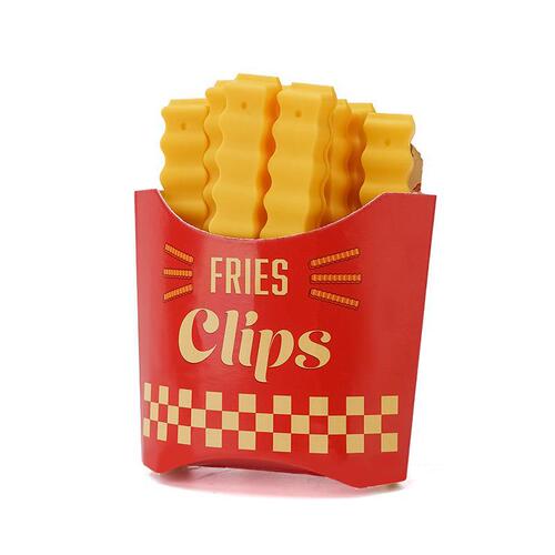 Internet celebrity creative sealing clip refrigerator sticker French fries clip cute simple thickened strip snack food bag sealing clip