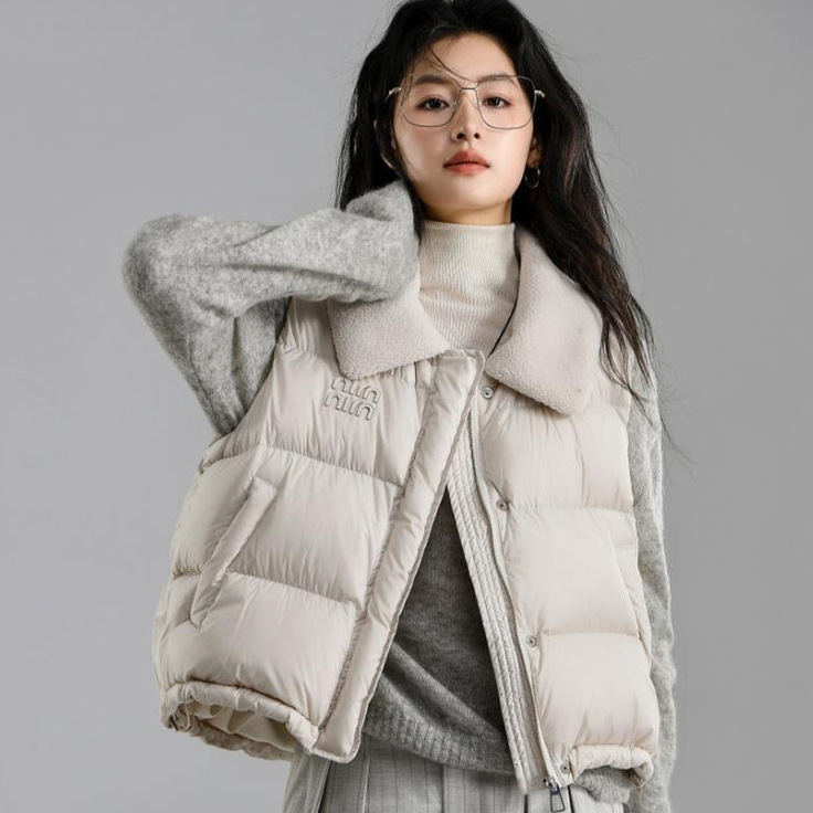 Cotton Vest for Women 2025 Autumn and Winter New Korean Style Lapel Outerwear Chanel-Style Cotton Jacket Vest Trendy Cotton Vest for Women 2025 Autumn and Winter New Korean Style Lapel Outerwear Chanel-Style Cotton Jacket Vest Trendy