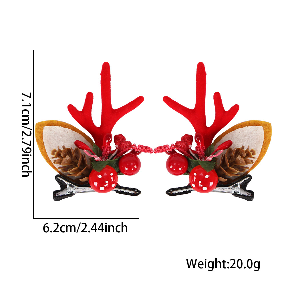 Cruzar la frontera Nueva horquilla de Navidad decoración del Partido de regalo de Navidad corbata de pico de pato clip arco campana clip