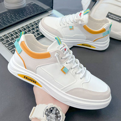 Men Fall 2022 new pattern motion Versatile Trend White shoes Schoolboy shoes leisure time A pedal Trendy shoes