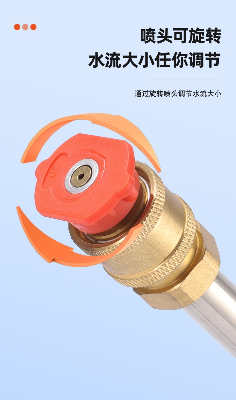 Rongba Lithium Battery Brushless High-Pressure Car Wash Water Gun Multifunctional Wireless Electric Water Gun Portable Garden Spray Cleaning Machine
