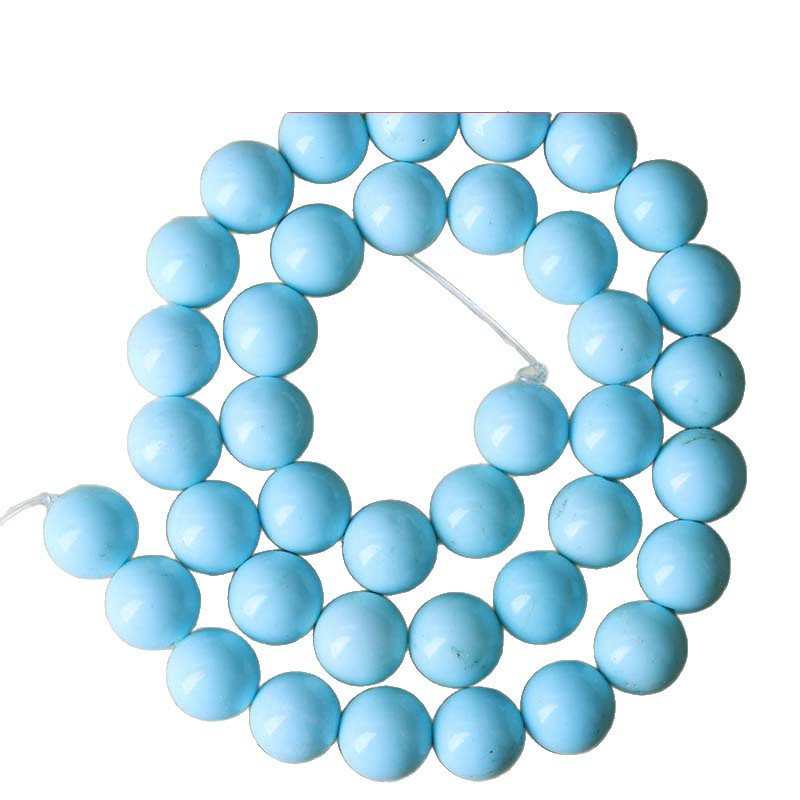 Organic turquoise beads handmade