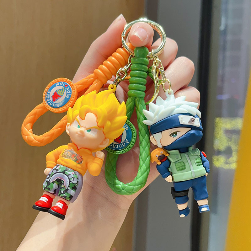 Naruto Dragon Ball Keychain Cute Goku Doll Car Keychain Bag Pendant Small Gift Wholesale Naruto Dragon Ball Keychain Cute Goku Doll Car Keychain Bag Pendant Small Gift Wholesale