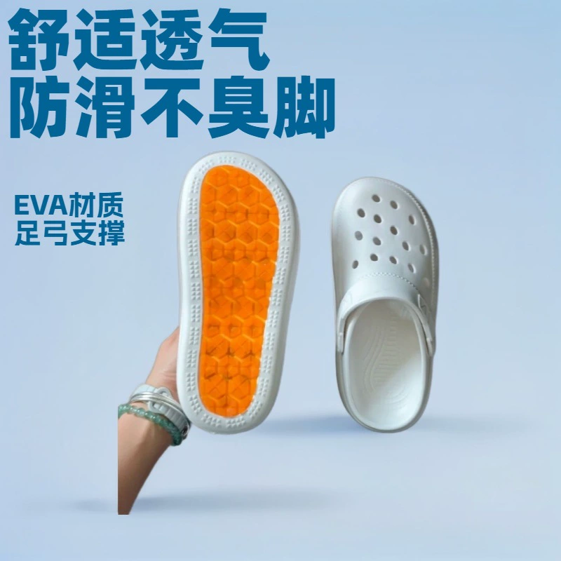 Summer footwear, wear-resistant non-slip slippers platform, city style