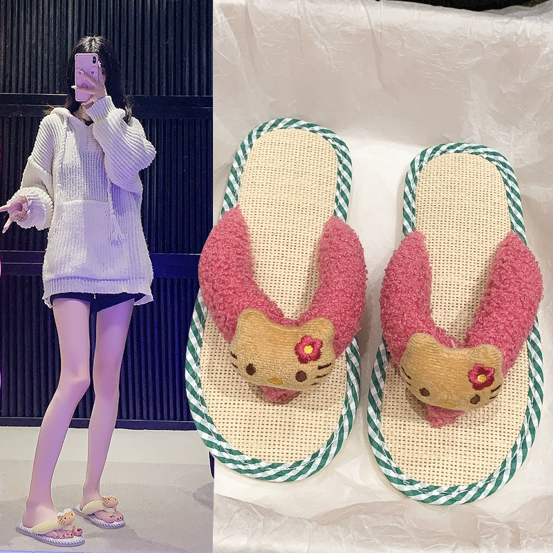 Летние милые японские тапочки женский дом в помещении