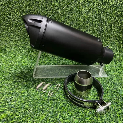 Motorcycle Exhaust Pipe Sc Motorcycle exhaust pipe - black-logo-on-the-right