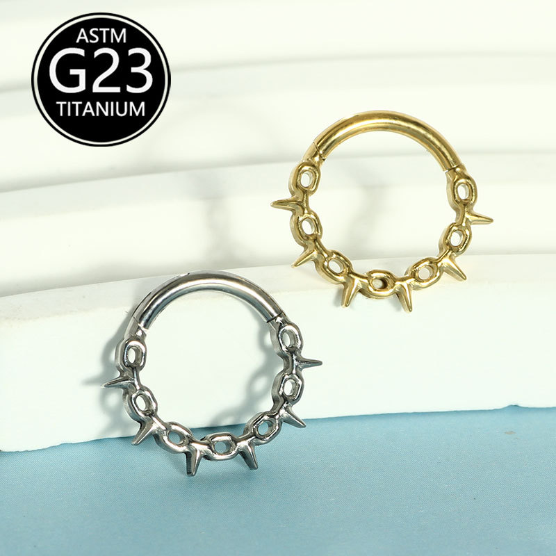 Labret piercing jewelry detail image