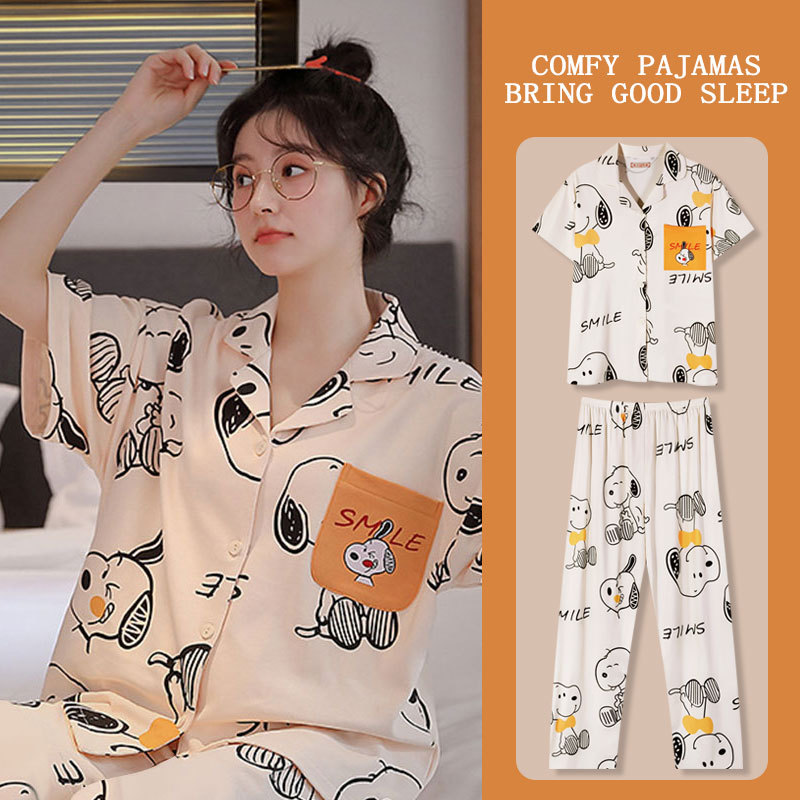 D.M-169 short and long cartoon Snoopy cardigan