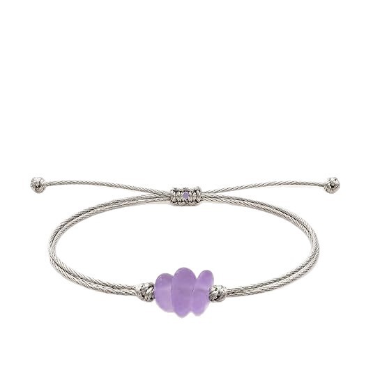 Cross-border European and American multi-colored sea glass adjustable bracelet, summer vacation style, perfect for best friends and soulmates, with a card charm Cross-border European and American multi-colored sea glass adjustable bracelet, summer vacation style, perfect for best friends and soulmates, with a card charm