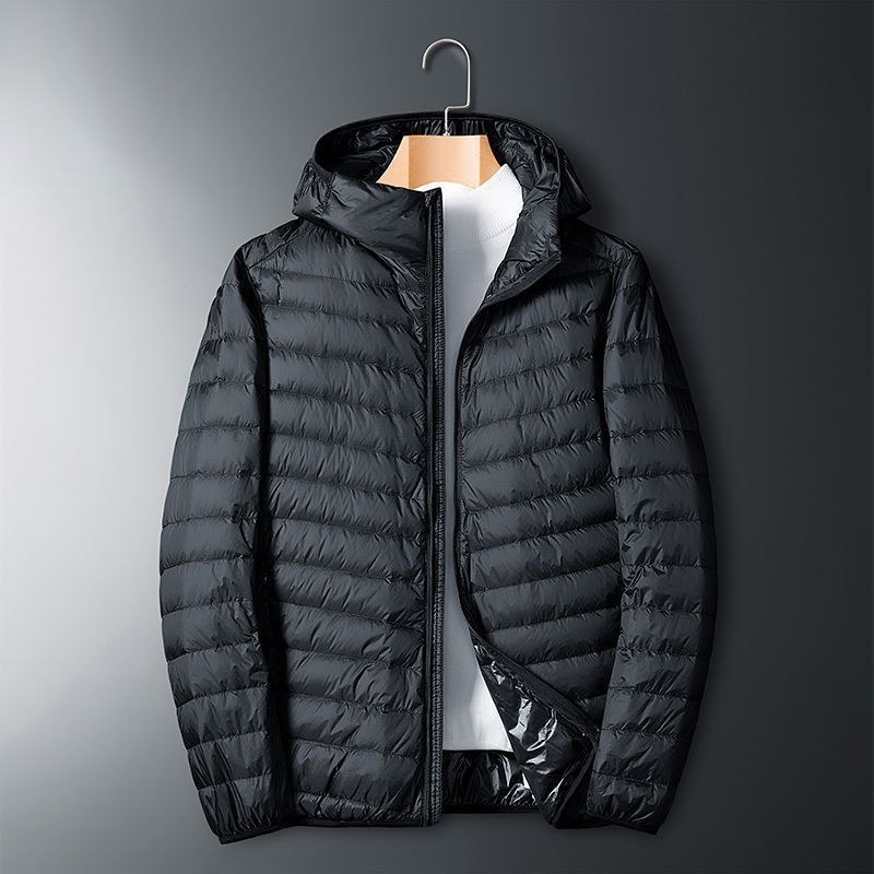 Chaqueta de algodón de terciopelo ligero para hombres de calidad Chaqueta deportiva cálida de moda de otoño e invierno de gran tamaño con cuello alto corto para hombres