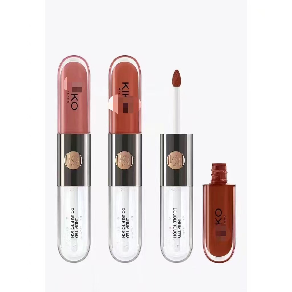 KIO esmalte labial de doble cabeza103 espejo de agua 21 miel labial 126 lápiz labial de verano leche marrón a largo plazo