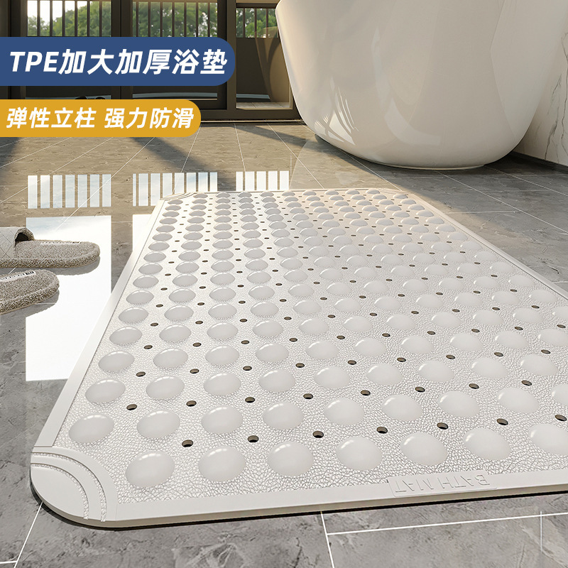 新しいシンプルなtpeバスタブ浴室滑り止めマットトイレ入浴シャワー室吸盤マットトイレ足踏みマット|undefined