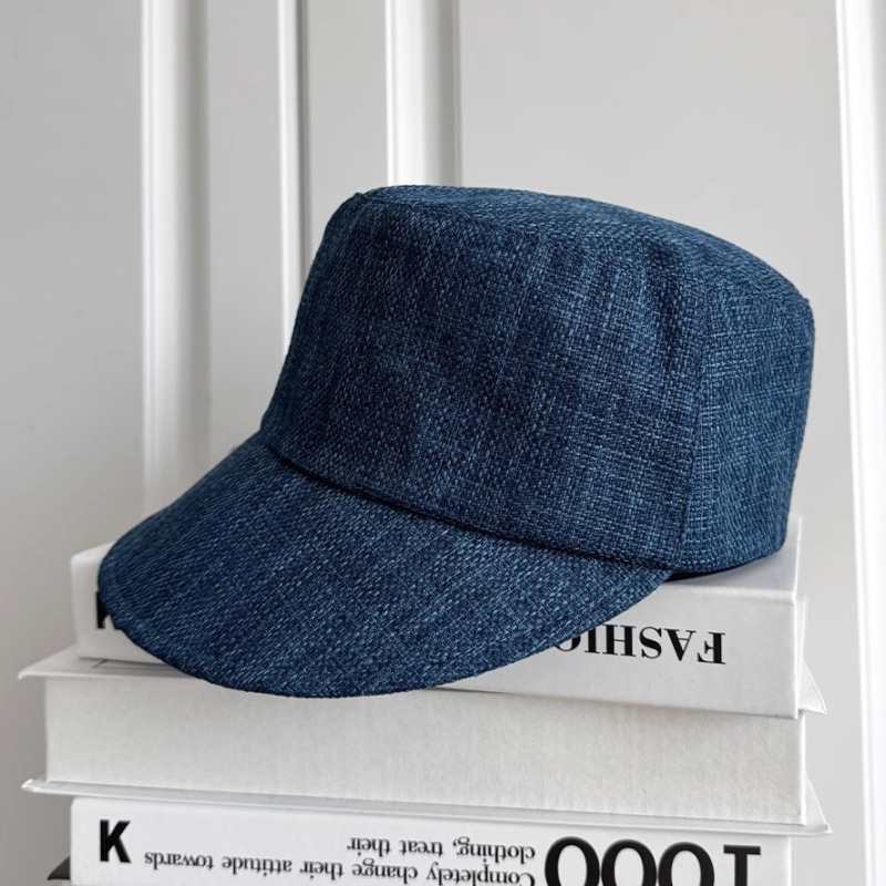 Exported to Japan Uv Protection Equestrian Hat, Spring/Summer Minimalist Transparent Design, Makes Face Look Smaller, Flat Top, Blue Baseball Cap, Popular among Influencers Exported to Japan Uv Protection Equestrian Hat, Spring/Summer Minimalist Transparent Design, Makes Face Look Smaller, Flat Top, Blue Baseball Cap, Popular among Influencers