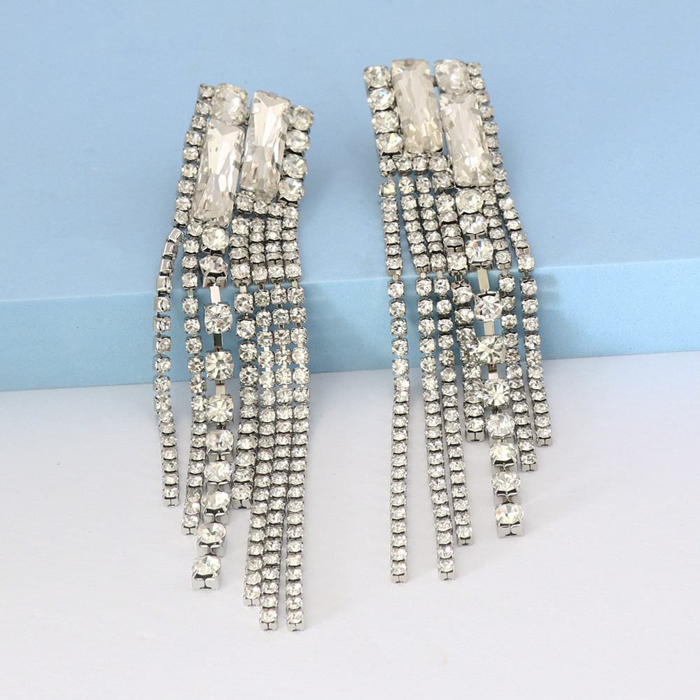 1 Pair Fashion Geometric Alloy Plating Rhinestones Women's Drop Earrings display picture 20