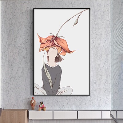 customized modern a living room Entrance Decorative painting character Scenery Hand drawn Oil Painting Light extravagance Abstract mural Hanging picture