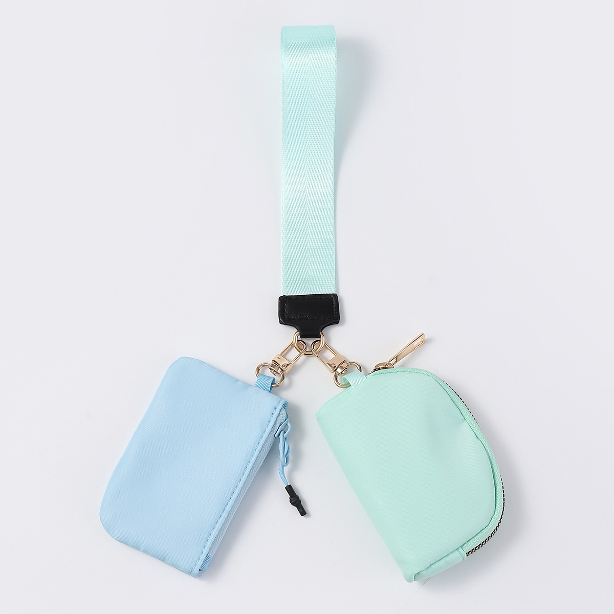 Bolso de muñeca transfronterizo LULU con el mismo estilo Mini bolso de color de moda portátil Estuche para llaves de almacenamiento impermeable de nailon