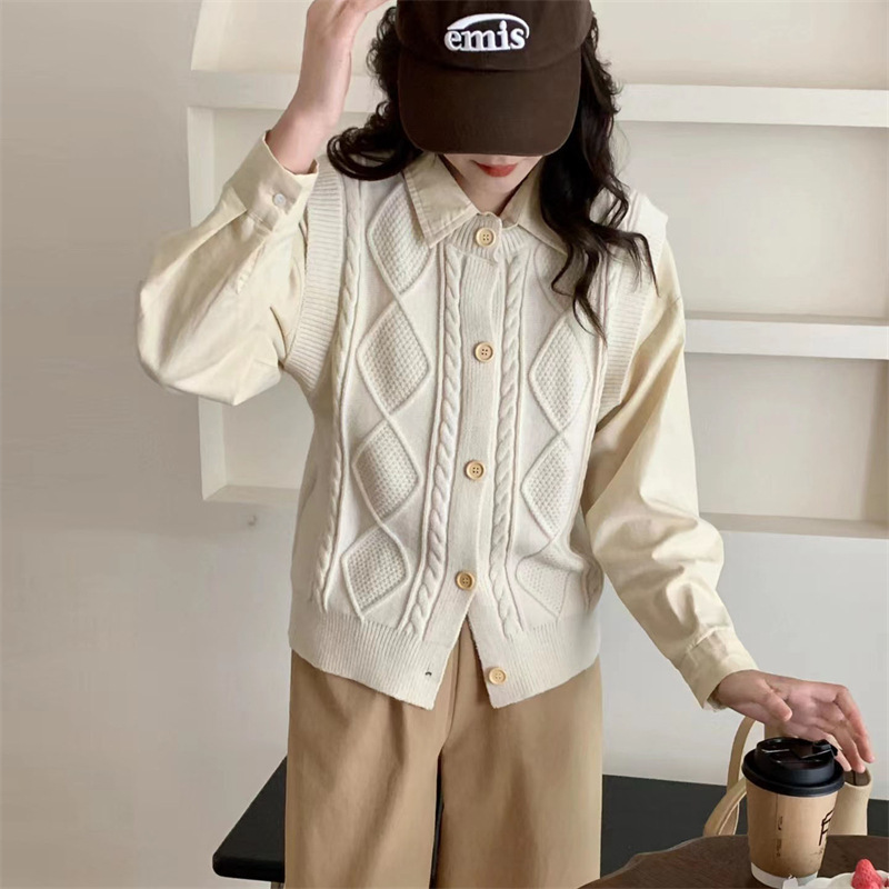 24 Dongpuyuan estilo retro renacimiento chaleco de mujer Cardigan de cuello redondo suministro de primera mano