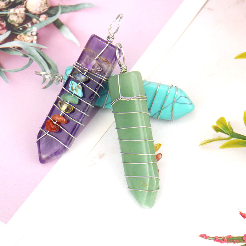 Ethnic Style Geometric Agate Beaded Pendant Necklace 1 Piece