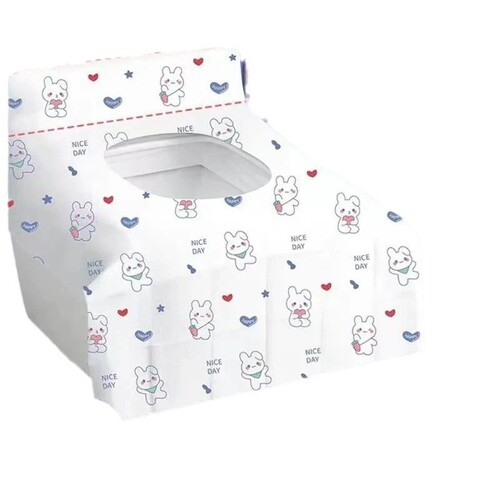 One-time use toilet seat cushion travel hotel postpartum full coverage seat pad waterproof adhesive seat cover wholesale