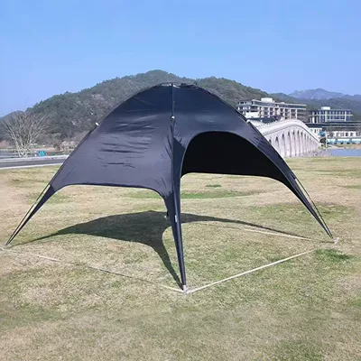 Avtomobil yan çətirləri Outdoor Camping Portable Windproof Rainproof - black-dome-canopy-310300210-titanium-silver-sun-protection-and-heat-insulationlarge-spacequick-installation