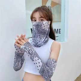 加长款防晒成年女防紫外线袖套冰袖户外遮阳手臂套运动冰袖冰爽