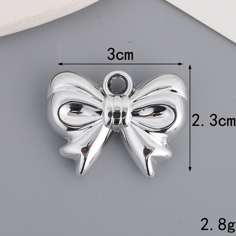2g Weight Pendant Jewelry Making Type 2*2.1CM, 2*2.3cm, 3.5*3.5cm Jewelry Making Size DIY Jewelry Accessories Classification 1 Piece Quantity Plastic Material Heart Shape, Bow Knot Pattern All Seasons Season Plating Design Vintage Style, Classic Style Style 1 Piece 2*2.1CM 2*2.3cm 3.5*3.5cm Plastic Heart Shape Bow Knot Pendant 7