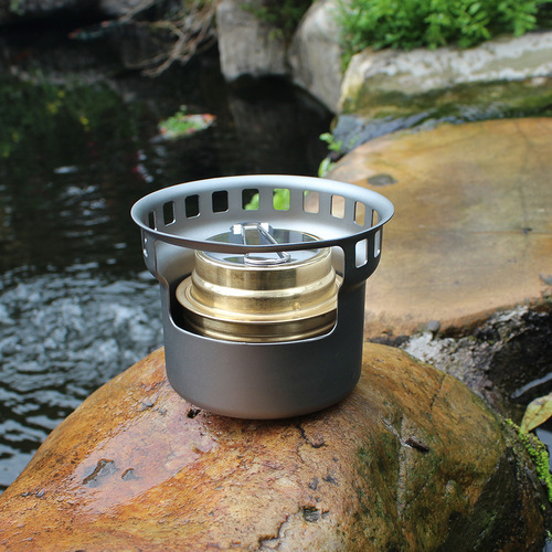 Solid liquid alcohol stove household tea making outdoor windproof snow stove portable small heating stove