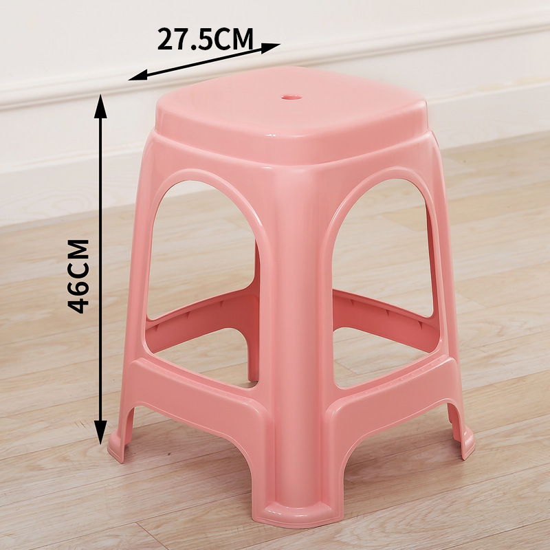 Taburetes de plástico sala de estar doméstica gruesa taburetes de mesa de comedor para adultos taburetes económicos sillas de goma fabricantes taburetes altos idea simple