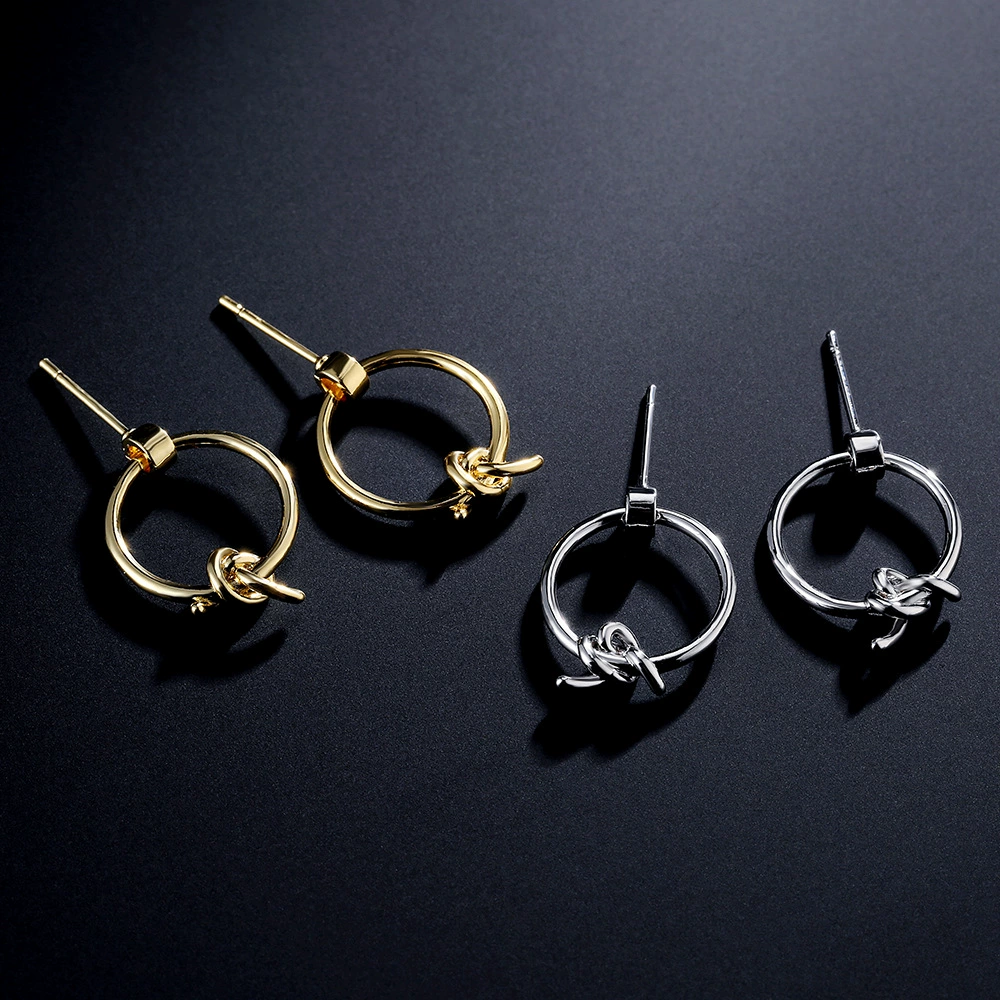 Creative copper brand earrings, accessory, European style