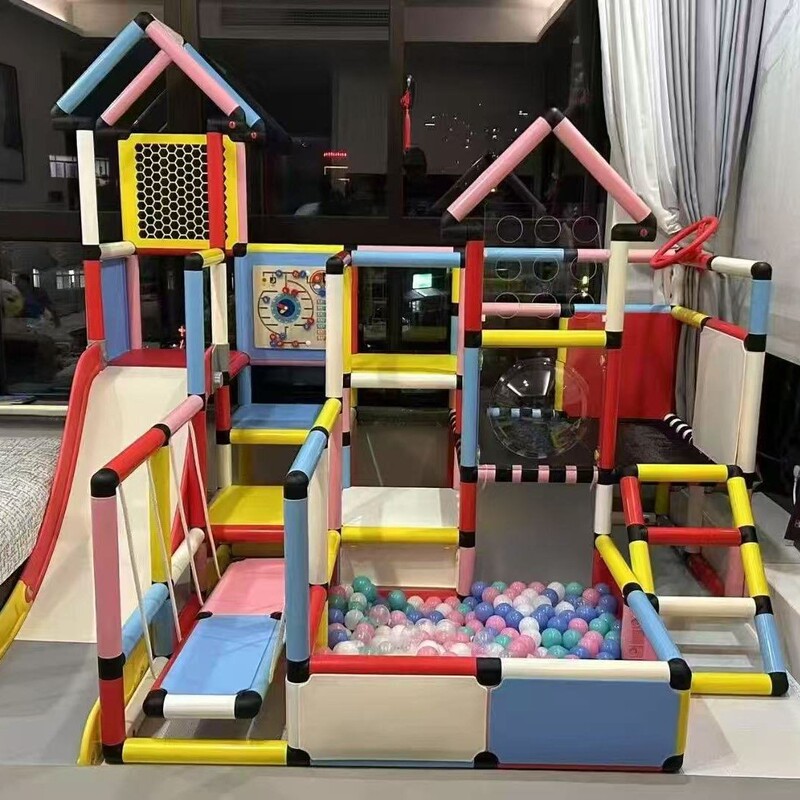 Sensory Training Versatile Climbing Frame Indoor Children's Small Family Playroom Climbing Ladder Pipe Combination Slide