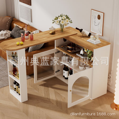 Bar transfronterizo tipo tablero de mesa bar de partición moderna simple en una sala de estar balcón ocio gabinete de comedor en la isla