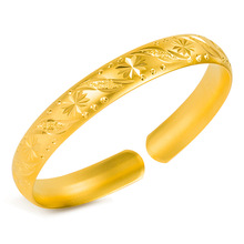 越南沙面金古法流星雨手镯 时尚真空电镀车花满天星星空手镯