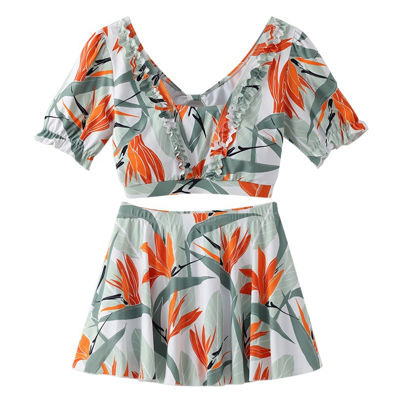 Traje de baño de las mujeres falda Seaside Beach Water Park luna de miel vacaciones estilo dividido traje de baño suelto de secado rápido pantalones de playa hombres
