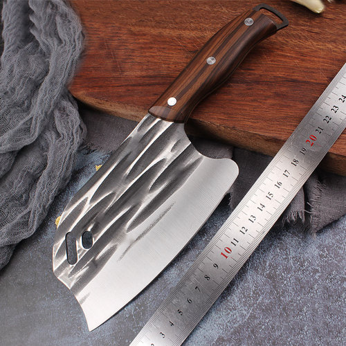 Factory direct sales forged slicing knife, household kitchen knife, meat cleaver with hanging hole, special chopping knife for hotel chefs