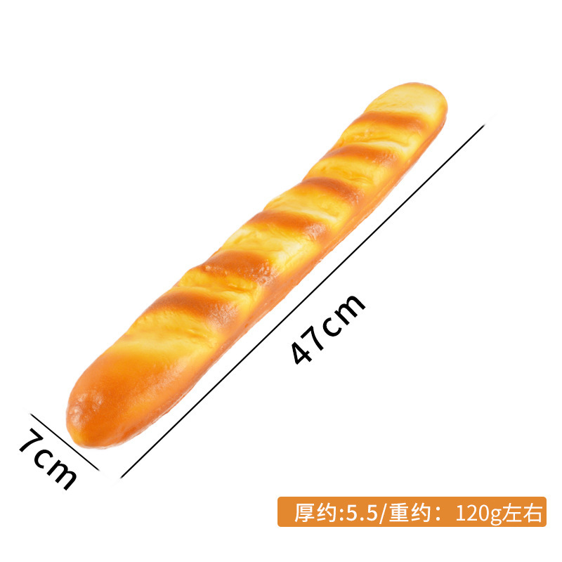 Entrega de una sola pieza PU falso pan decoración de la boda modelo de decoración de la habitación accesorios largo francés palo modelo de simulación de pan