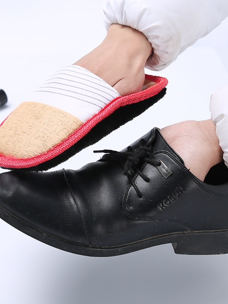 ♔ Plush Shoe Cleaning Cloth, Soft Leather Shoe Brush, Polishing Care Set, Plush Glove Type, Universal