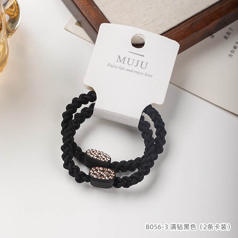 [Carga de tarjeta] sensación de alto nivel coreano de cabello de código de barras de moda de alta elasticidad de cabello anillo de cabello correa de cola de caballo