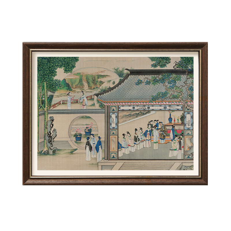 孙温红楼梦复古新中式艺术挂画餐厅玄关墙面装饰卧室壁画