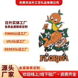 USJ认证工厂制造动漫周边金属徽章 可爱卡通胸针锌合金胸章挂件
