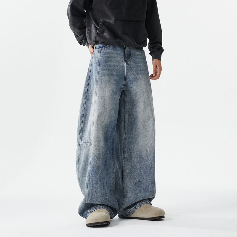 INTFEDAY Han Feng Ins Small-sized Stand-up Stitching Profile Jeans Men's and Women's Paris-style Torre Pants Cross-border INTFEDAY Han Feng Ins Small-sized Stand-up Stitching Profile Jeans Men's and Women's Paris-style Torre Pants Cross-border